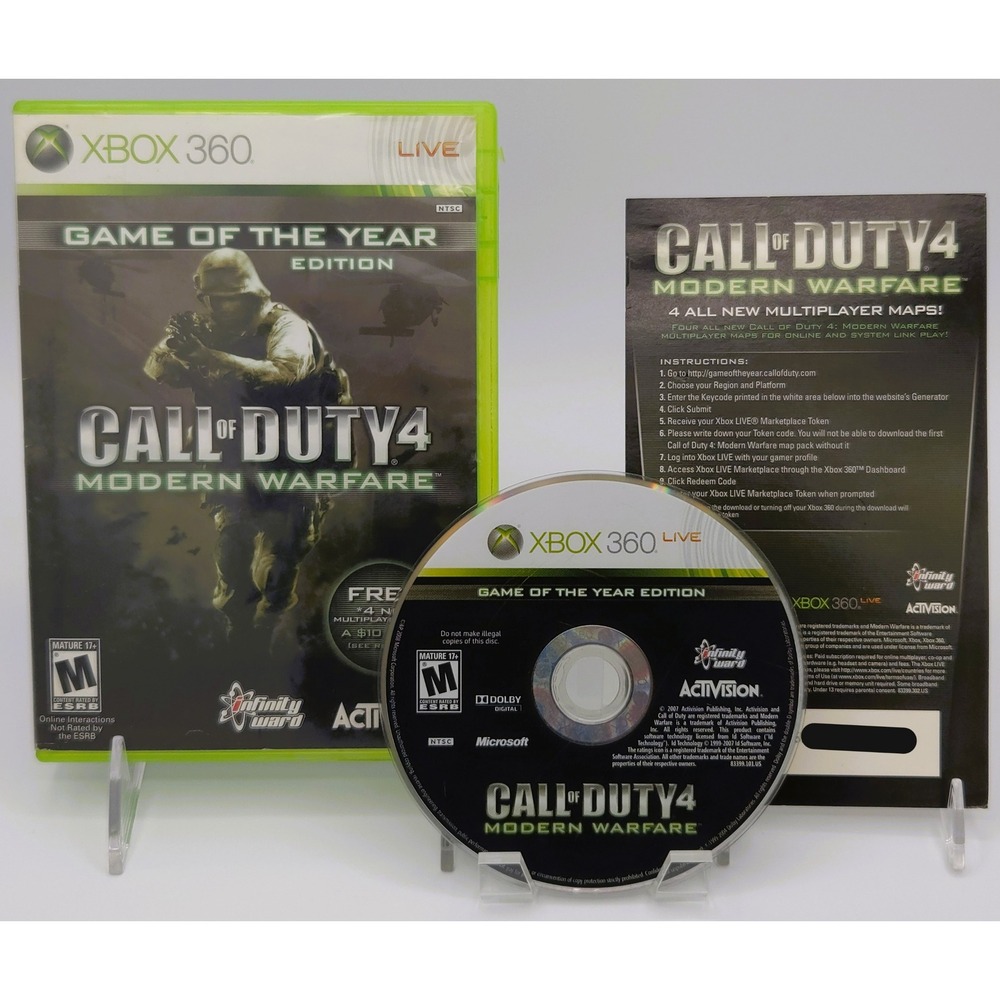 Call of Duty 4 Modern Warfare GOTY - Xbox 360 - Authentic w/ Insert - Tested
